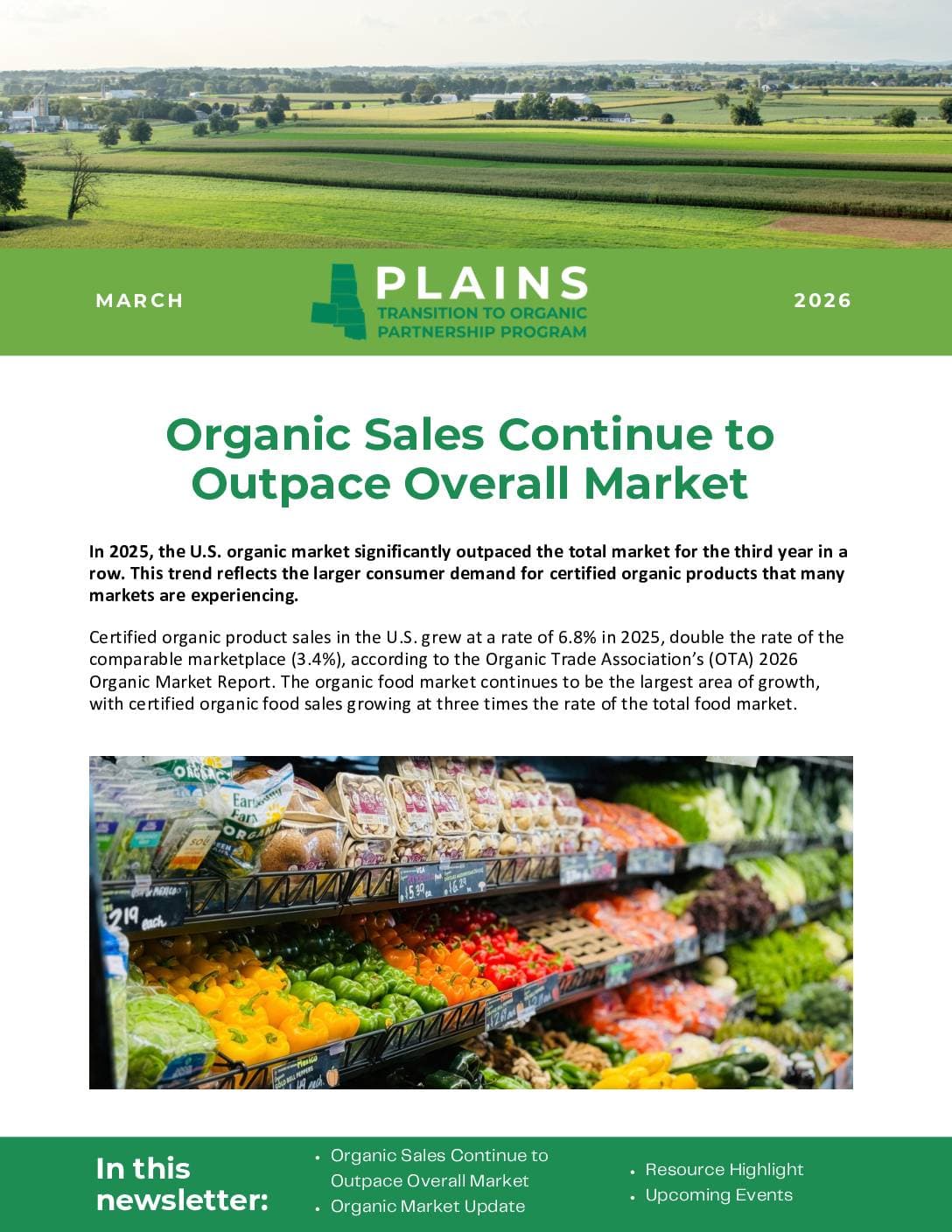 Plains TOPP March 2026 Newsletter
