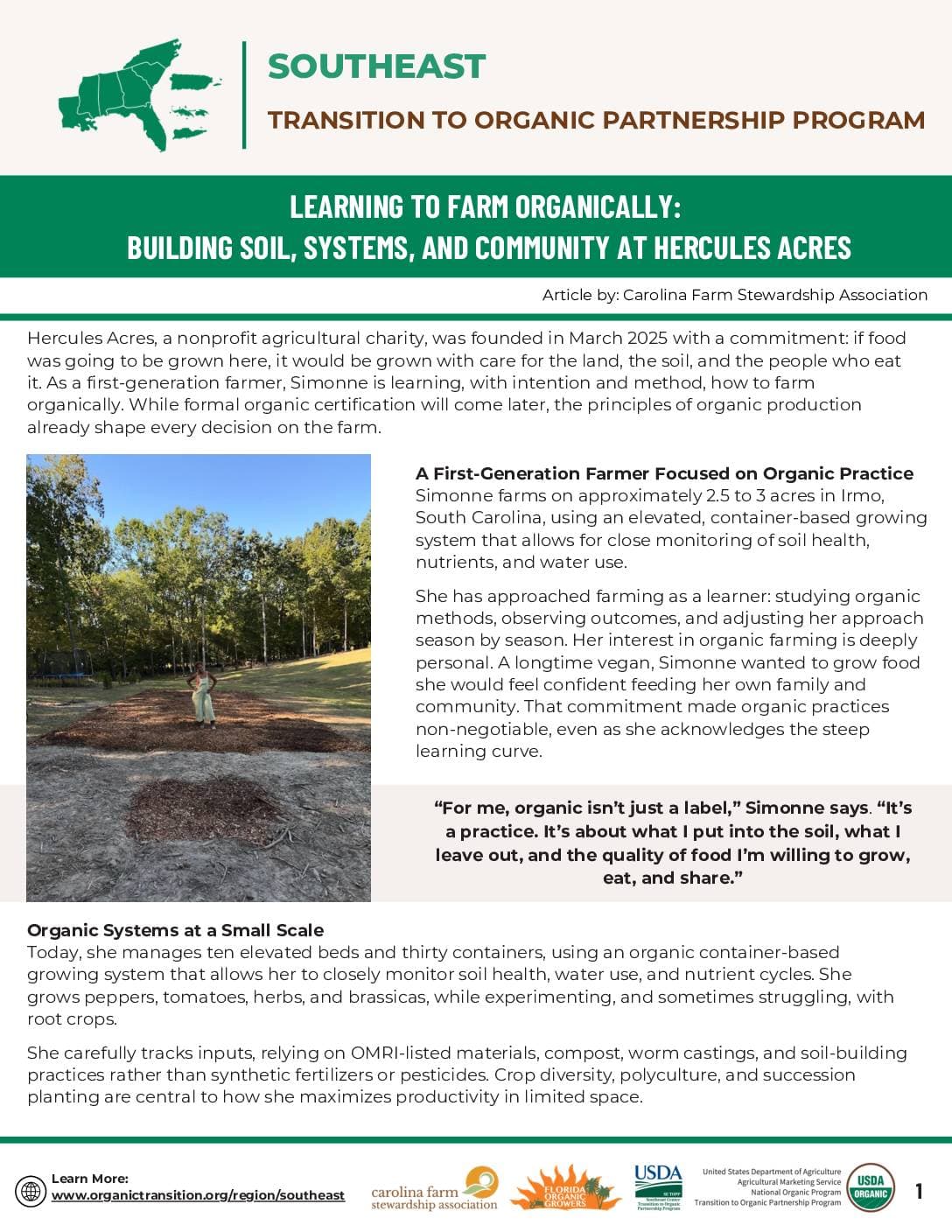 Learning to Farm Organically: Building Soil, Systems, and Community at Hercules Acres